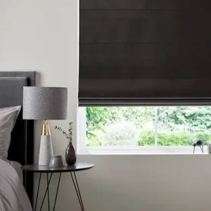 Black Roman Shade