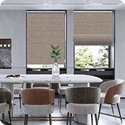 motorized windw blinds dining room