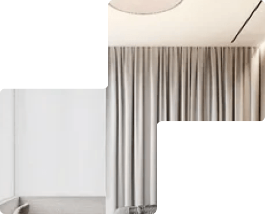 Light Grey Blackout Curtains in Dubai Living Room