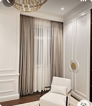 Elegant Long Curtains in Dubai