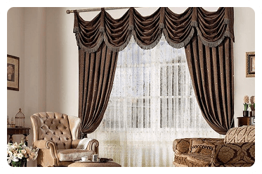 Luxury Dark Brown Curtains in Dubai