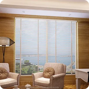 White Venetial Blinds Dubai in cozy room