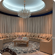 Elegant Majlis Style Curtains for Royal Palaces in Dubai