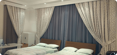 Double Layer Curtains in Bedrooms Dubai
