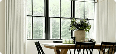 Pinch Pleat Curtain in Dining Room