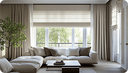 Blackout Curtains in Living Room Dubai