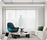 Privacy control vertical blinds in Dubai