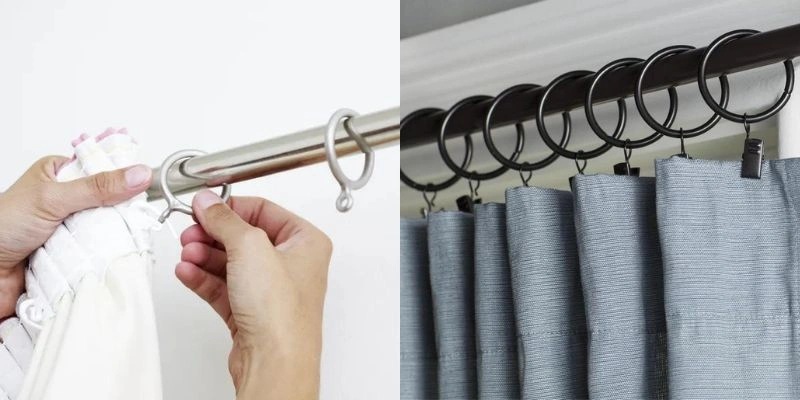 Clip rings for hanging curtains stylishly Clip rings for hanging curtains stylishly