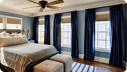 professionally installed Motorized Curtains in Bedrooms