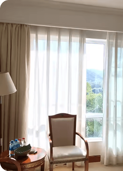 Voice Commad Motorized Curtains in Dubai