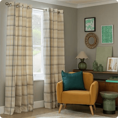 Stylish eyelet curtains in Dubai