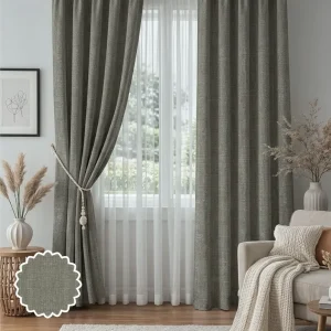 Eyelet Taupe Drape