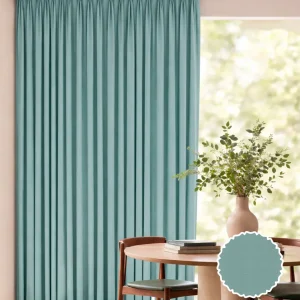 Teal Modern Curtain