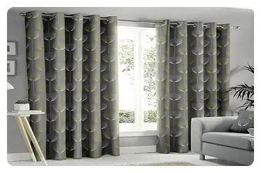 Cutome Eeylet Curtains in Living Room