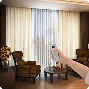 Motorized Curtains in Living Rooms Dubai