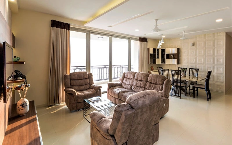 Dark Brown And Beige Curtains