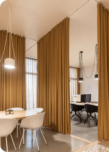 elegant office curtain in Dubai